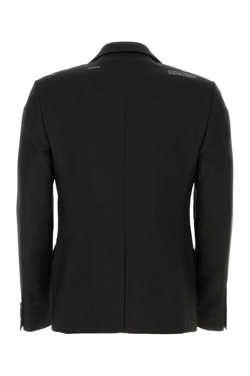 Off-White Single-breasted Long-sleeved Blazer - Men - Piano Luigi