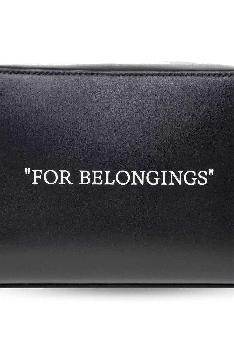 Off-White Slogan Printed Makeup Pouch - Women - Piano Luigi