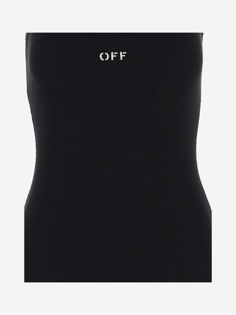 Off-White Stretch Cotton Dress - Women - Piano Luigi