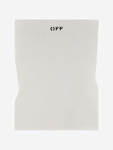 Off-White Stretch Cotton Tank Top With Logo - Women - Piano Luigi