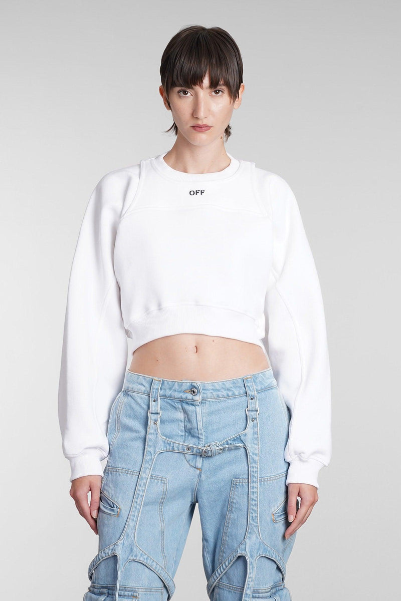 Off-White Sweatshirt In White Cotton - Women - Piano Luigi