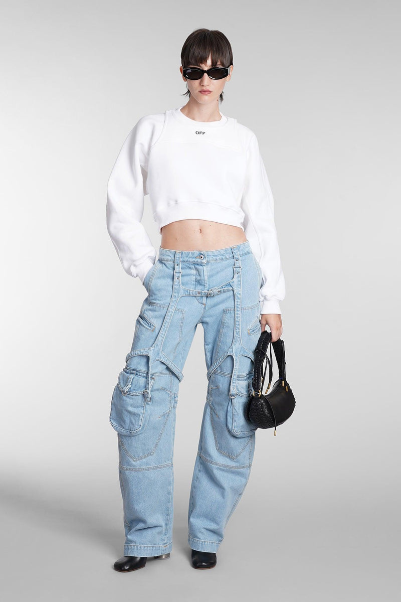 Off-White Sweatshirt In White Cotton - Women - Piano Luigi