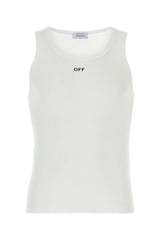 Off-White White Stretch Cotton Tank Top - Men - Piano Luigi