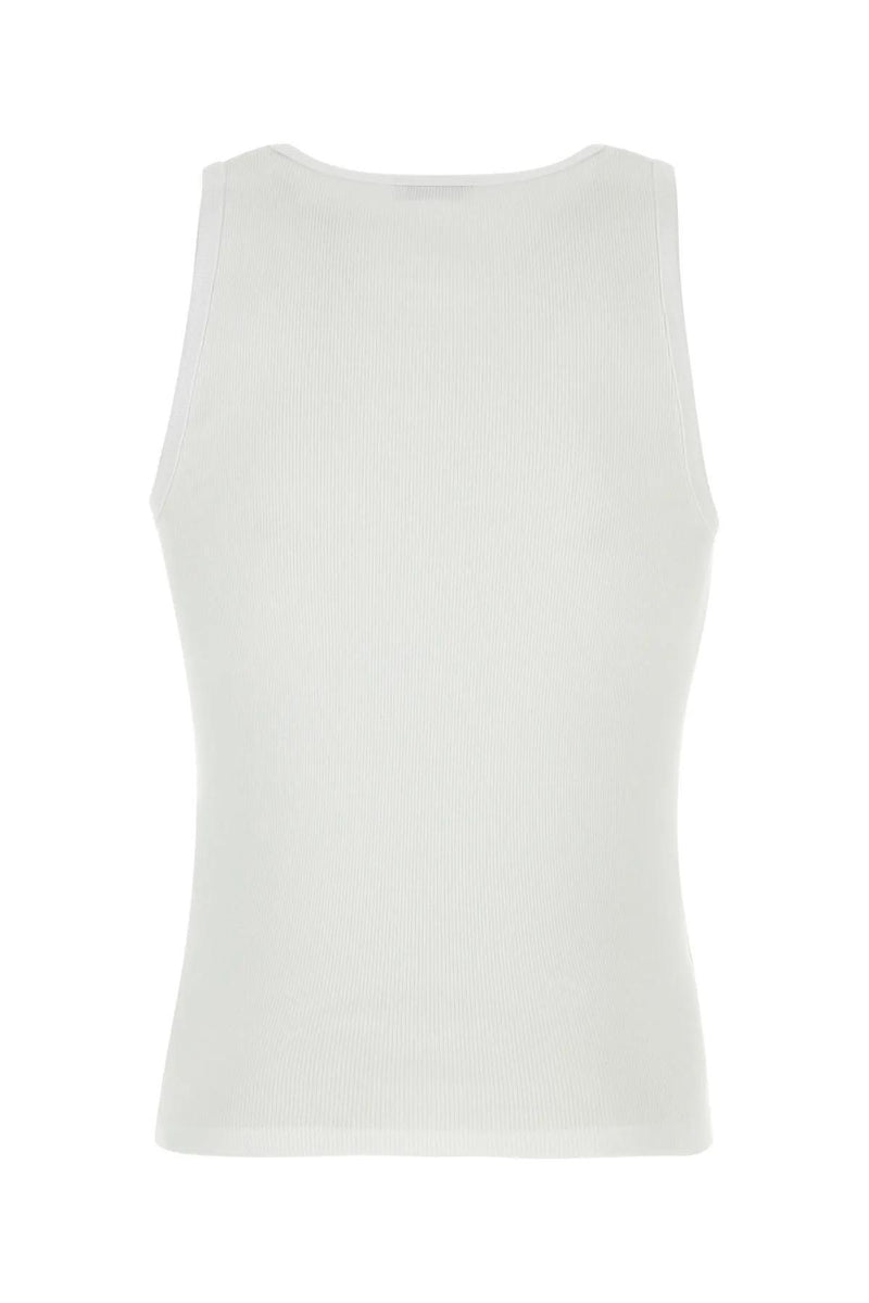 Off-White White Stretch Cotton Tank Top - Men - Piano Luigi