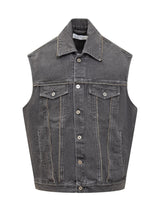 Off-White Zip Denim Over Vest - Men - Piano Luigi