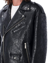 Off-White Zip Detailed Belted Biker Jacket - Men - Piano Luigi