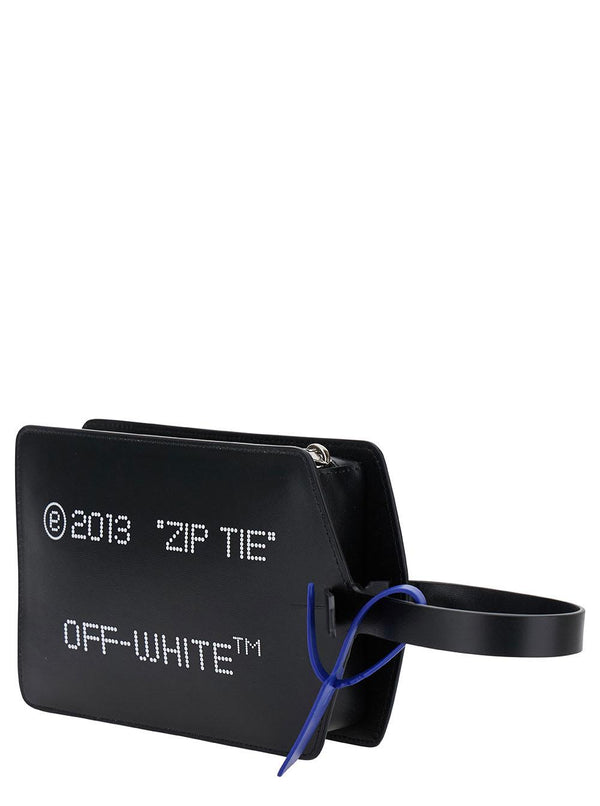 Off-White Zip Tie Medium Cl,utch - Women - Piano Luigi