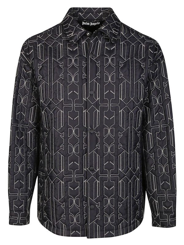 Palm Angels All Monogram Quilted Long Sleeve Overshirt - Men - Piano Luigi