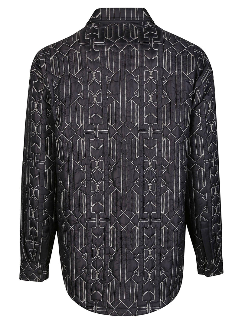 Palm Angels All Monogram Quilted Long Sleeve Overshirt - Men - Piano Luigi