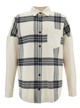 Palm Angels Black And White Overshirt With Check And Logo Print In Cotton Man - Men - Piano Luigi