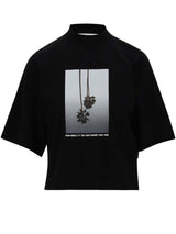 Palm Angels Black Mirage Cotton T-shirt - Women - Piano Luigi