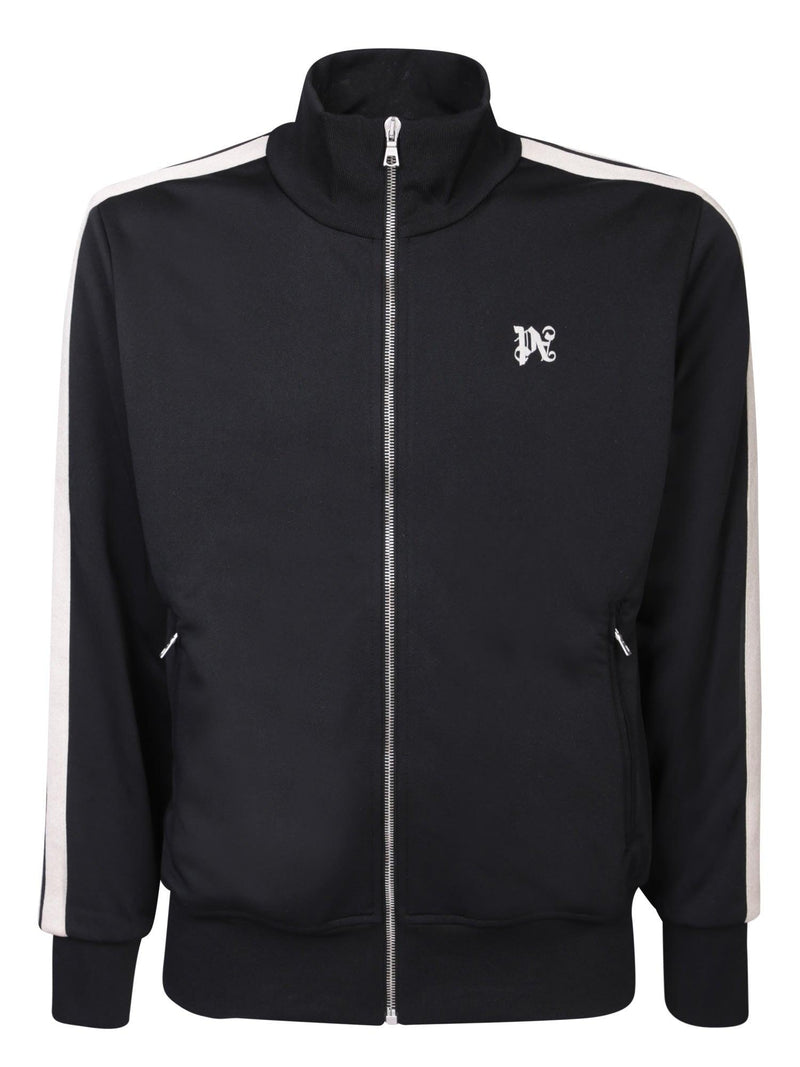 Palm Angels Black Monogrammed Track Jacket - Men - Piano Luigi