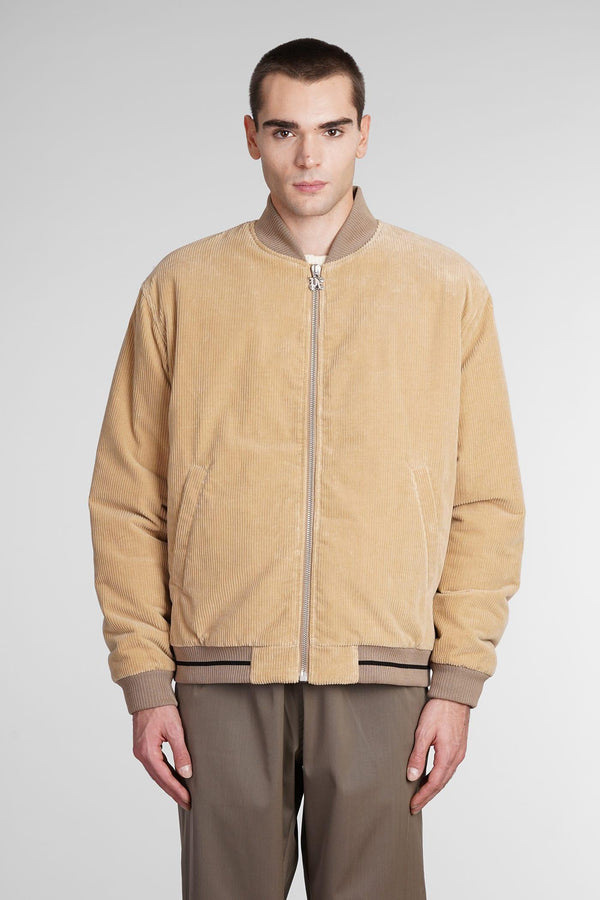 Palm Angels Casual Jacket In Beige Cotton - Men - Piano Luigi