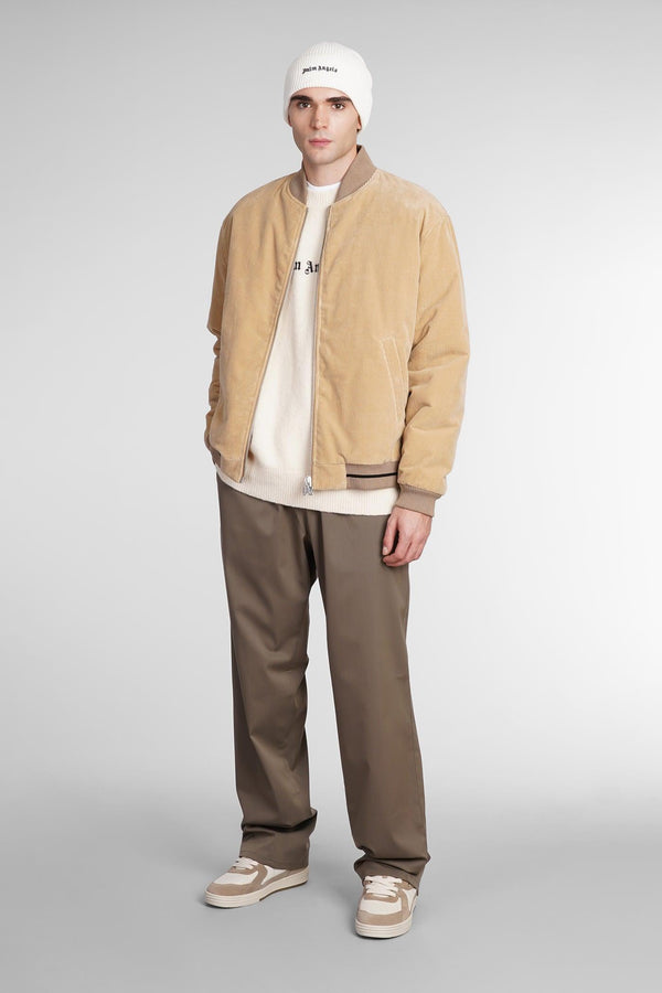 Palm Angels Casual Jacket In Beige Cotton - Men - Piano Luigi