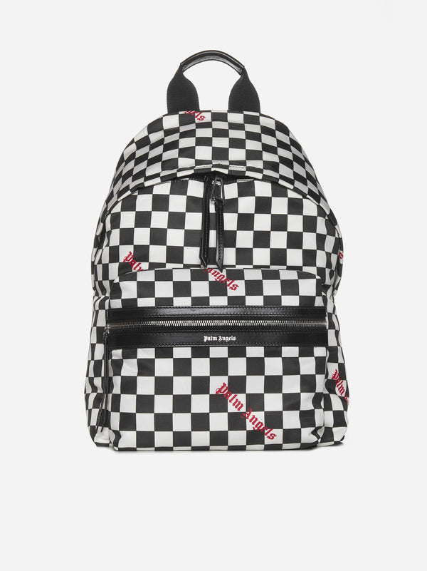 Palm Angels Check Print Nylon Backpack - Men - Piano Luigi