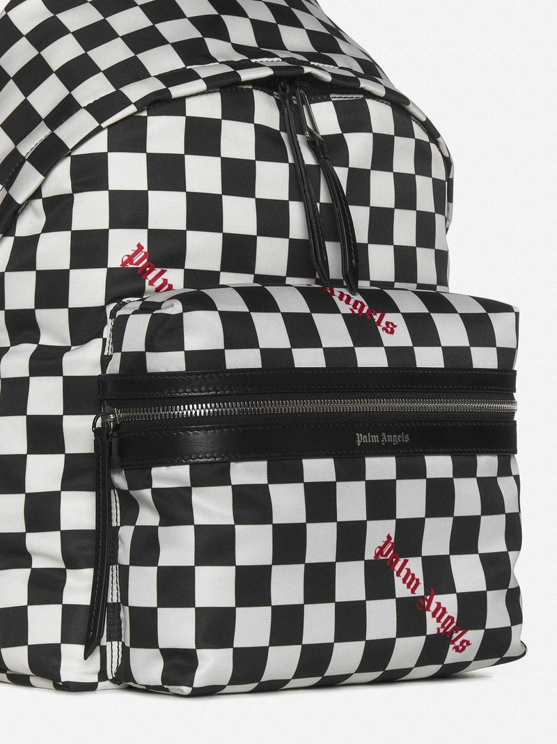 Palm Angels Check Print Nylon Backpack - Men - Piano Luigi