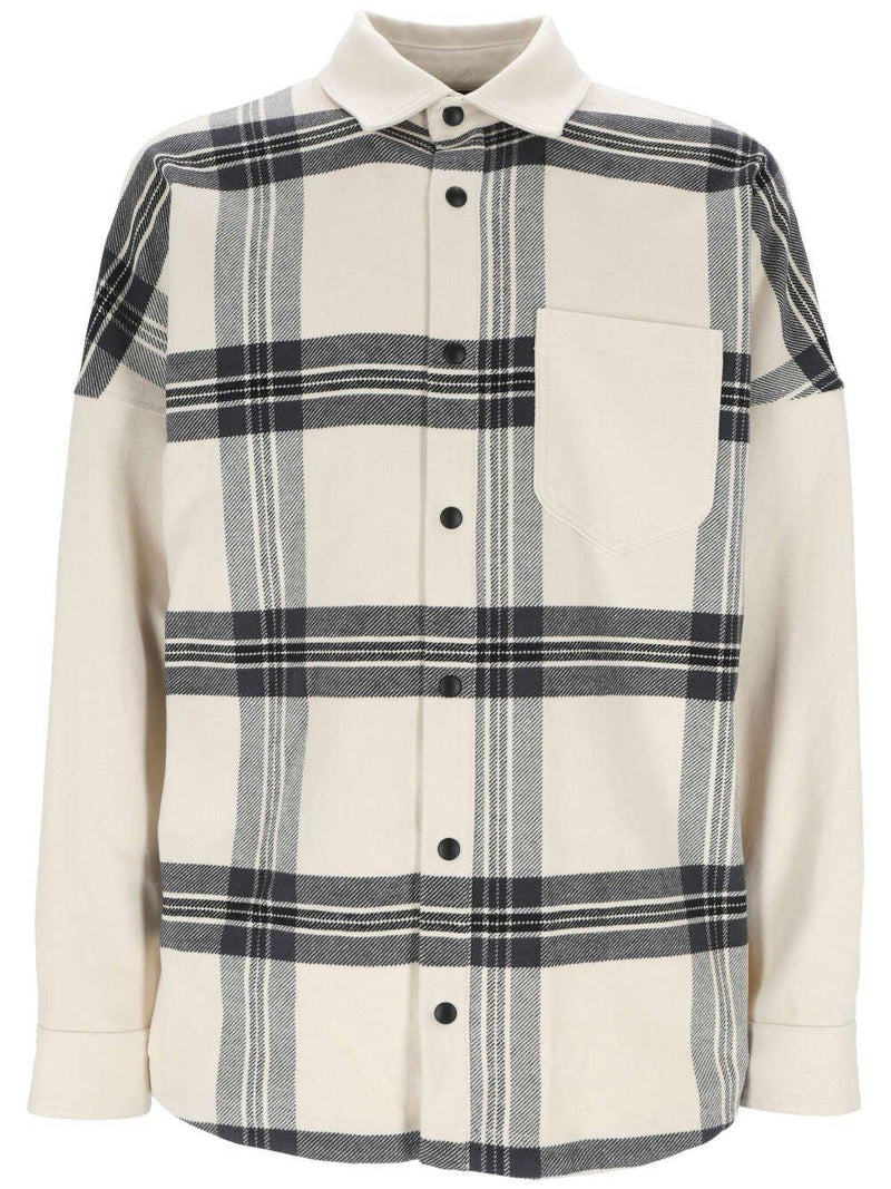 Palm Angels Checked Long-sleeved Flannel Overshirt - Men - Piano Luigi