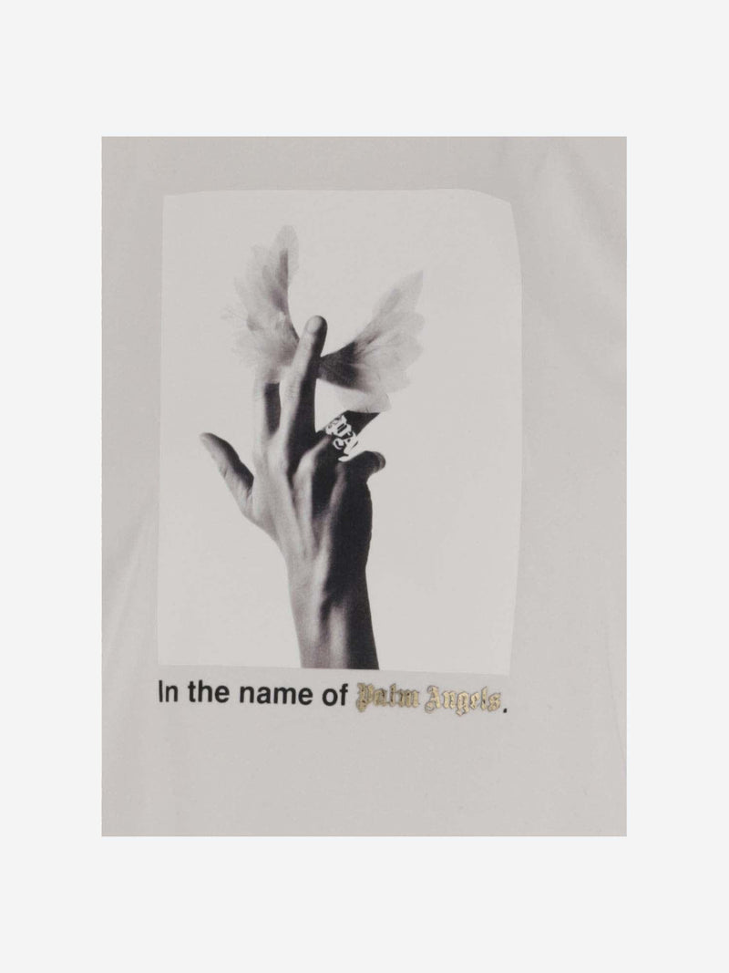 Palm Angels Crop T-shirt With Print - Women - Piano Luigi