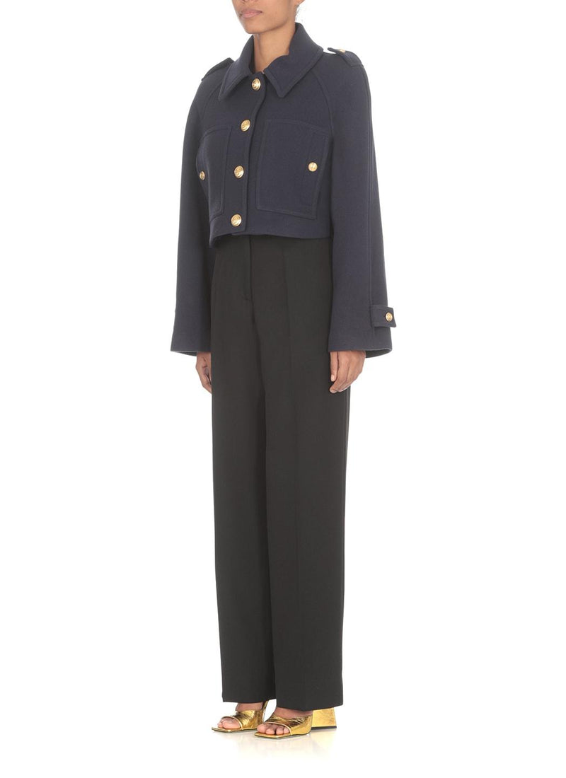 Palm Angels Gold Buttons Cropped Blazer - Women - Piano Luigi