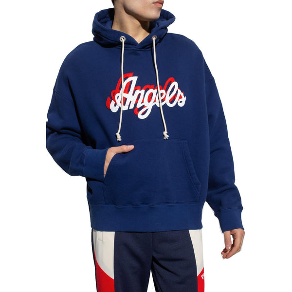 Palm Angels Hooded Cotton Logo Sweatshirt - Men - Piano Luigi