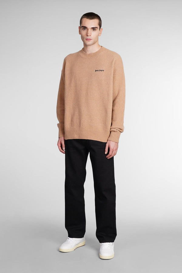 Palm Angels Knitwear In Beige Wool - Men - Piano Luigi