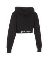 Palm Angels Logo Cropped Zip Hoodie - Women - Piano Luigi