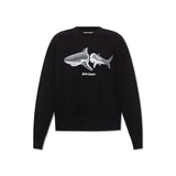 Palm Angels Logo Shark Print Sweatshirt - Men - Piano Luigi