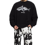 Palm Angels Logo Shark Print Sweatshirt - Men - Piano Luigi