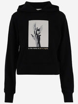 Palm Angels Printed Cotton Hoodie - Women - Piano Luigi