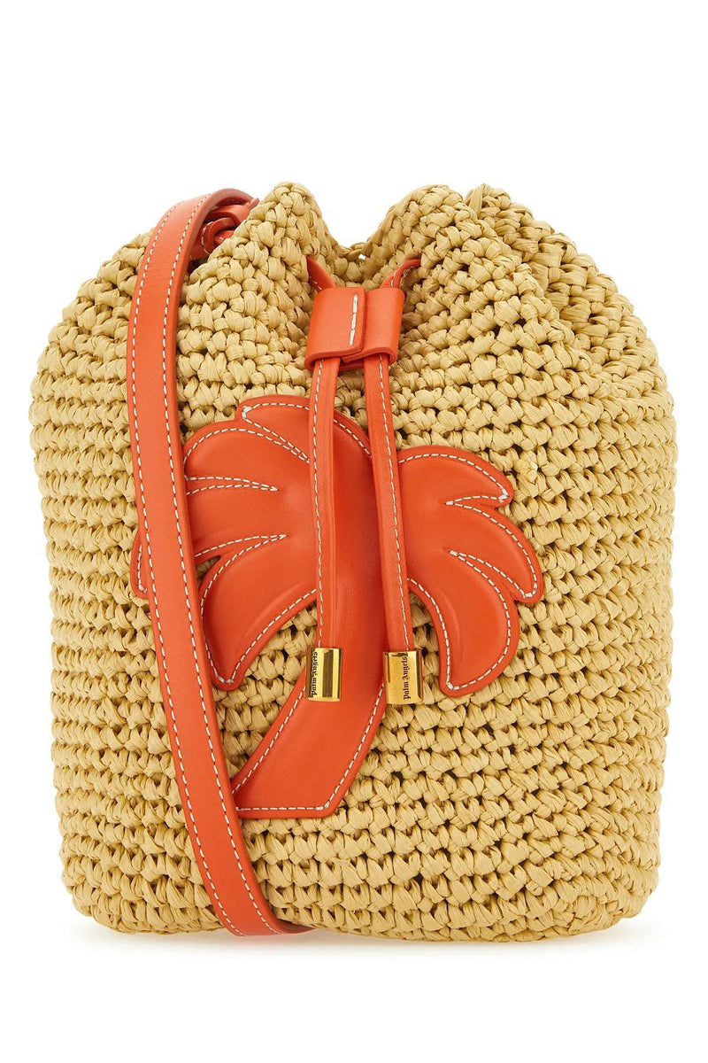 Palm Angels Raffia Bucket Bag - Women - Piano Luigi