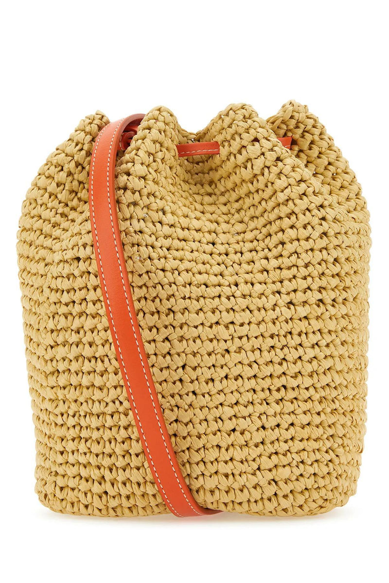 Palm Angels Raffia Bucket Bag - Women - Piano Luigi