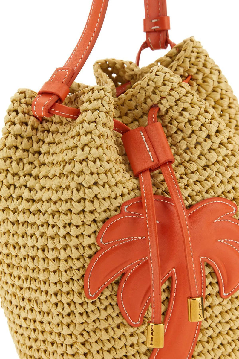 Palm Angels Raffia Bucket Bag - Women - Piano Luigi