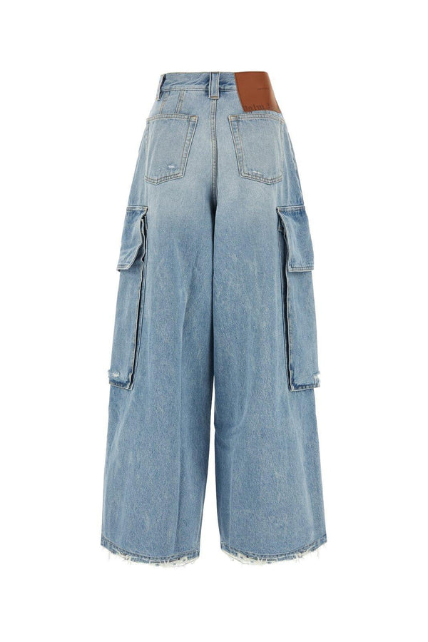 Palm Angels Wide Leg High Waist Jeans - Women - Piano Luigi