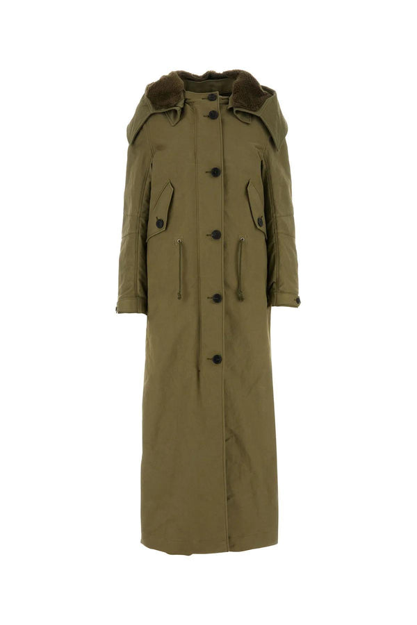 Prada Army Green Nylon Parka - Women - Piano Luigi