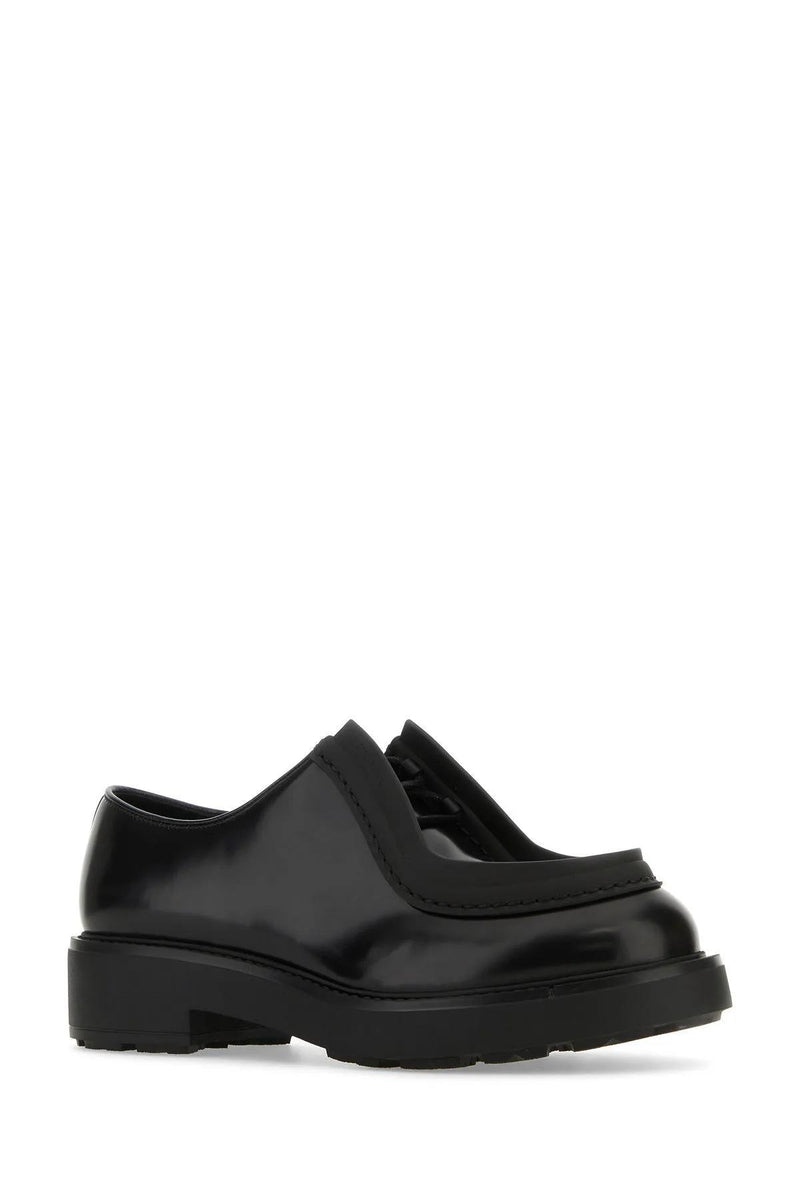 Prada Black Leather Diapason Lace-up Shoes - Men - Piano Luigi