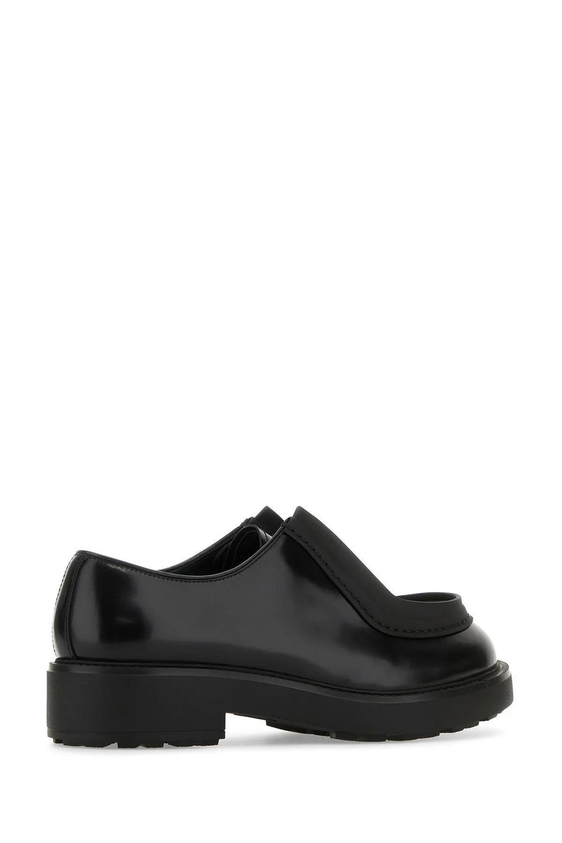 Prada Black Leather Diapason Lace-up Shoes - Men - Piano Luigi