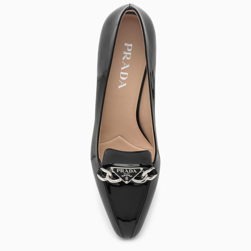 Prada Black Moccasin With Heel - Women - Piano Luigi