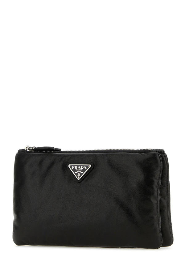 Prada Black Nappa Leather Pouch - Women - Piano Luigi