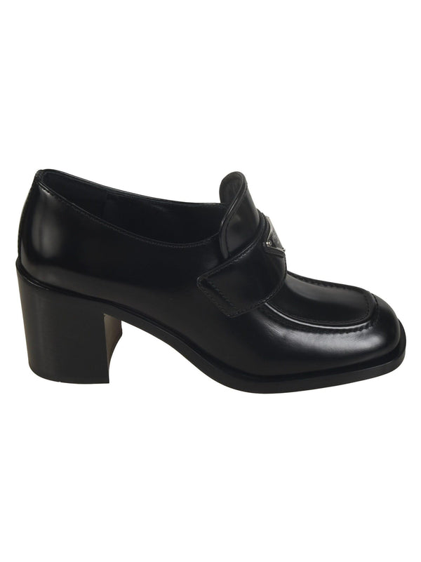 Prada Block Heel Logo Plaque Boots - Women - Piano Luigi