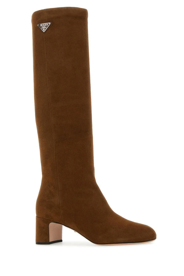 Prada Brown Suede Boots - Women - Piano Luigi