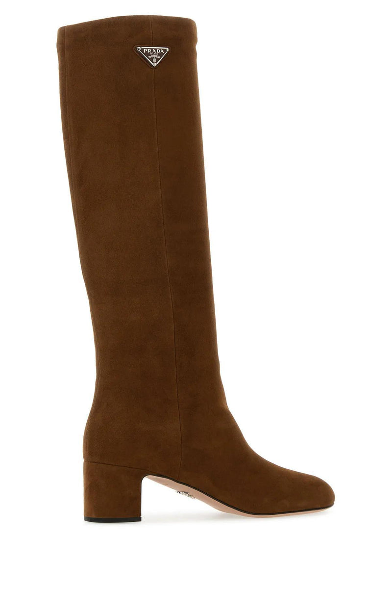 Prada Brown Suede Boots - Women - Piano Luigi