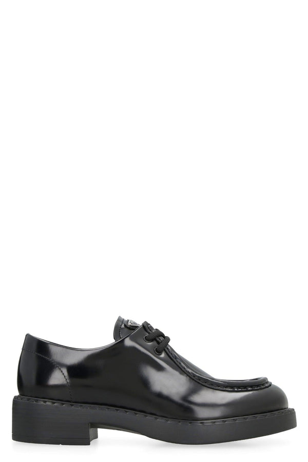 Prada Brushed Leather Lace-up Shoes - Women - Piano Luigi