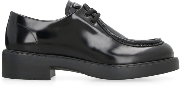 Prada Brushed Leather Lace-up Shoes - Women - Piano Luigi