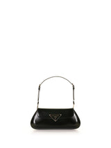 Prada Brushed Leather Shoulder Bag With Logo - Women - Piano Luigi