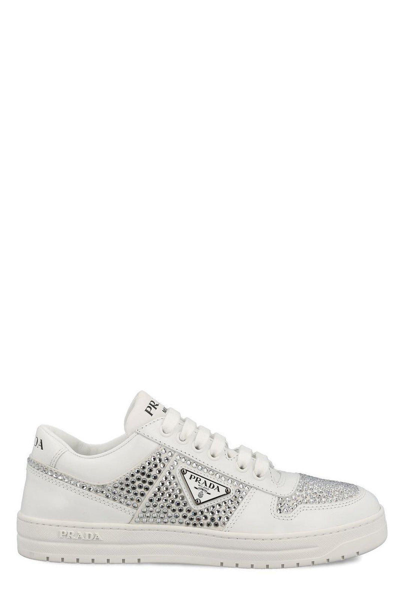 Prada Embellished Lace-up Sneakers - Women - Piano Luigi