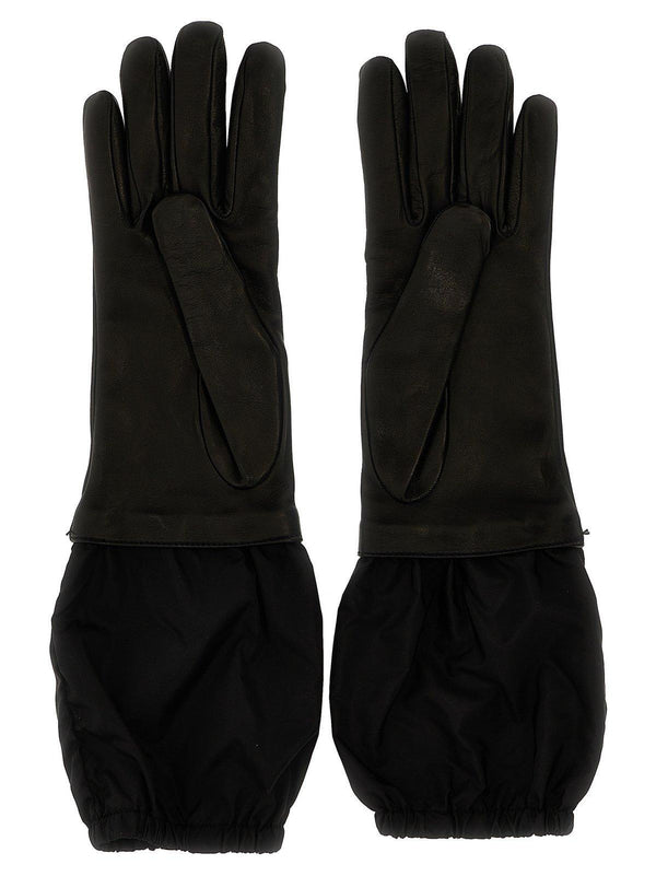 Prada Enamel-logo Panelled Gloves - Women - Piano Luigi