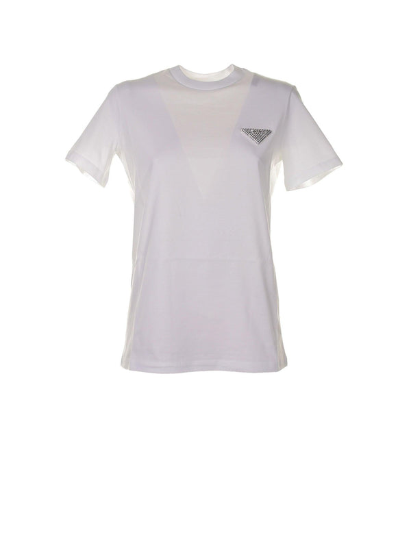 Prada Jersey T-shirt With Logo - Women - Piano Luigi