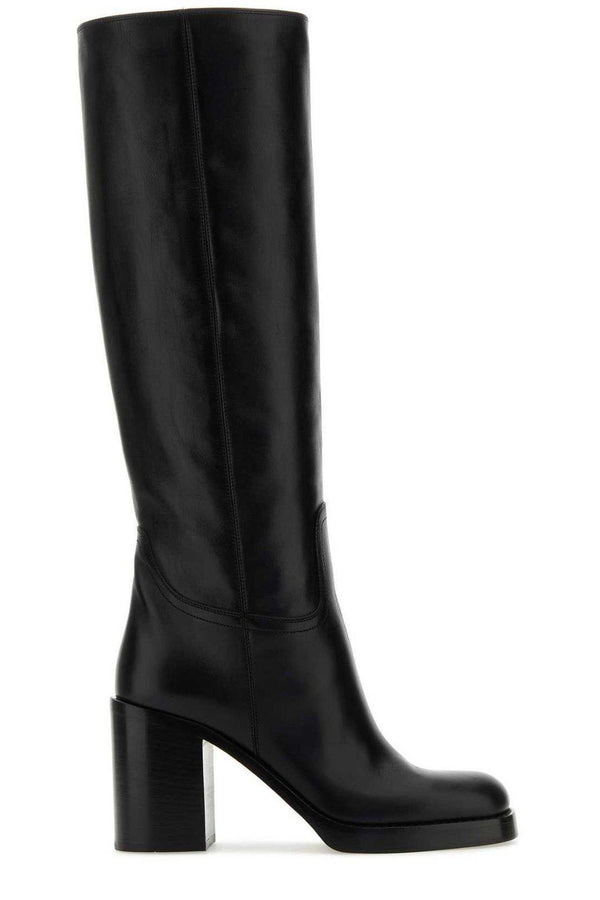 Prada Knee-high Square Toe Boots - Women - Piano Luigi