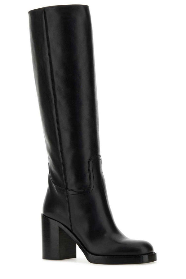 Prada Knee-high Square Toe Boots - Women - Piano Luigi