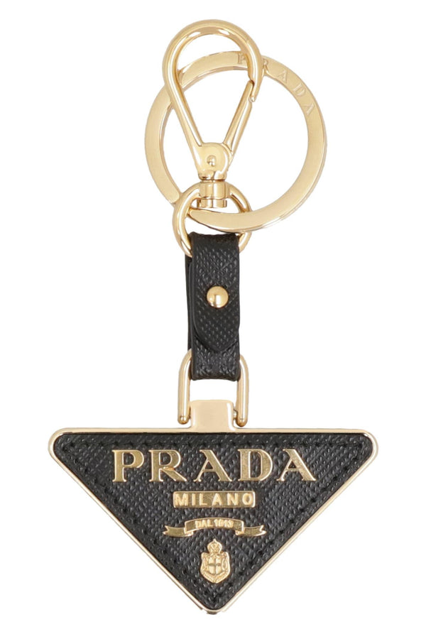 Prada Leather Keyring With Logo - Women - Piano Luigi